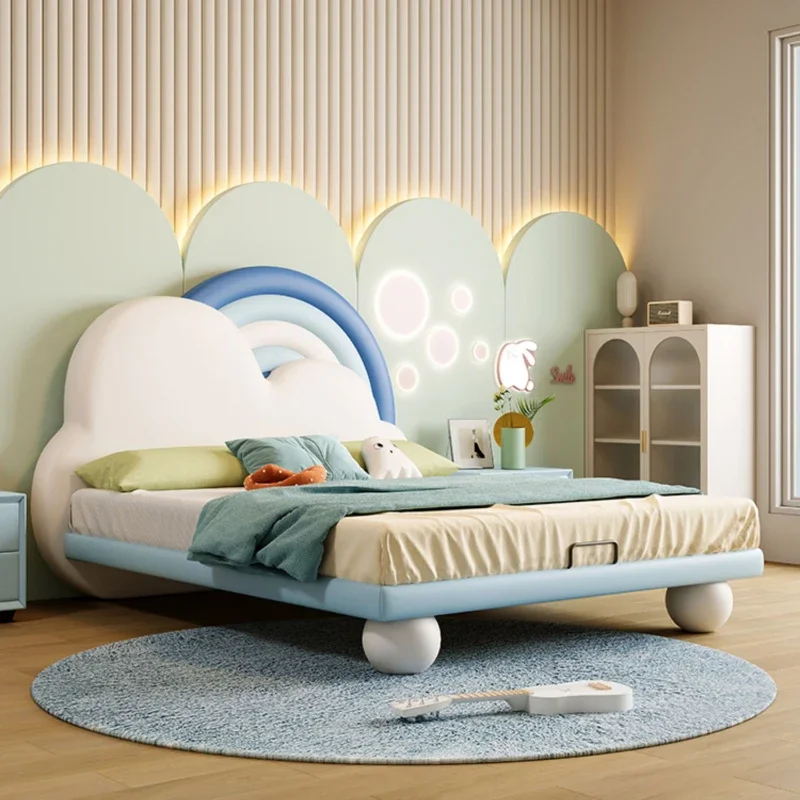 Design Princess Luxury Double Bed Kids Modern Girls Boys Single Children Beds Loft Queen Lit De Chambre A Coucher Home Furniture