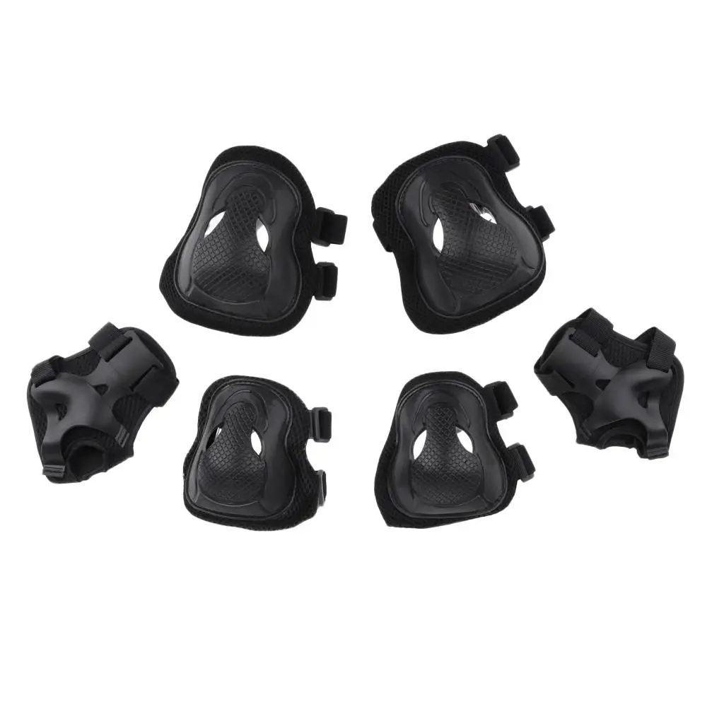 Outdoor 6 Pieces Adult Inline Skating Bike Knee Wrist Guards