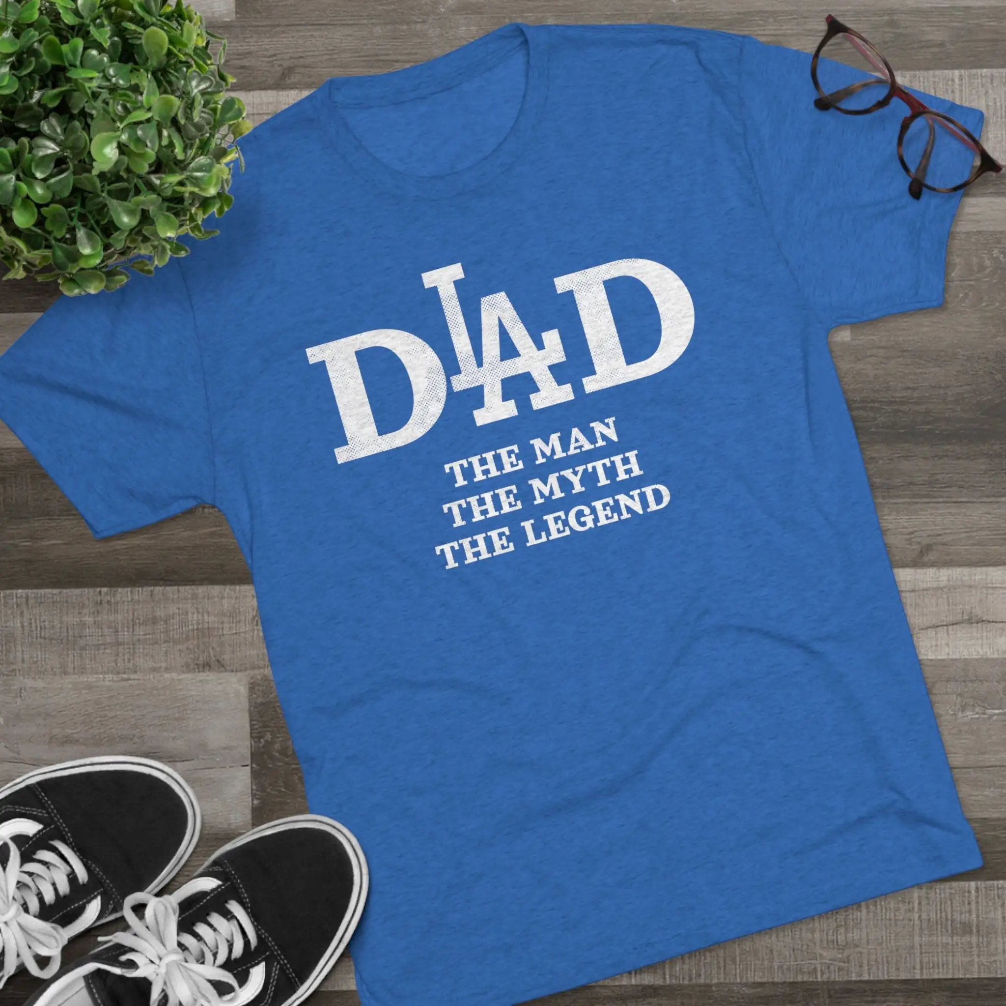 Los Angeles Baseball Dad Tri Blend Crew T Shirt Dodger For