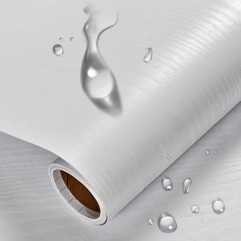 Waterproof Oil-Resistant Easy-To-Apply And Removable Wood-Grain Vinyl Wallpaper Suitable For Decorating Bedroom And Living Room.