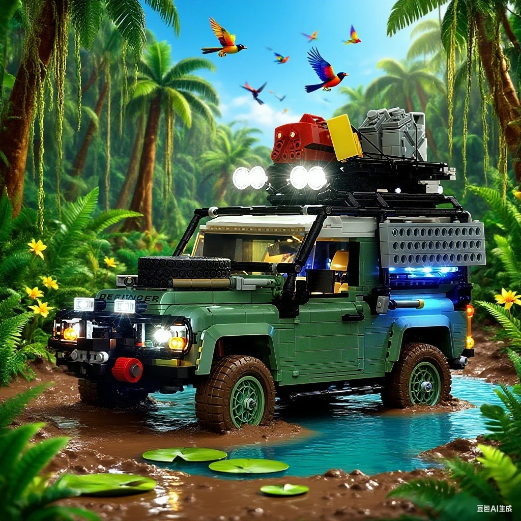 LED Light For 10317 Land Rover Classic Defender 90 Decorative Lamp With Battery Box (Not Include Lego Building Blocks)