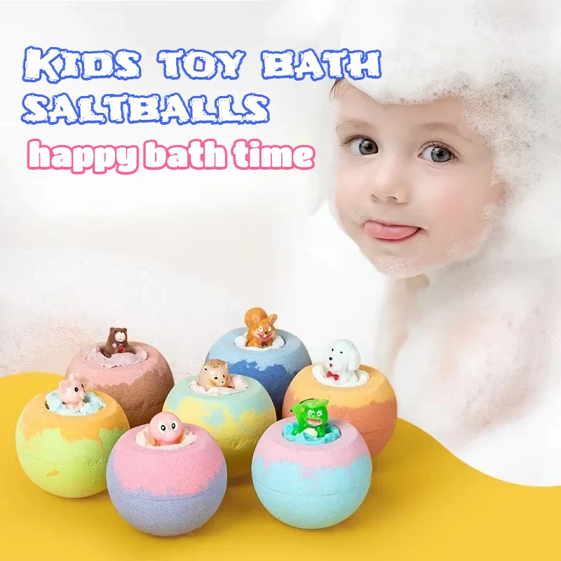 

100 г бомбочек для ванны для детей с игрушками-сюрпризами внутри, для мальчиков и девочек, праздничная пенная ванна с веселым ароматом