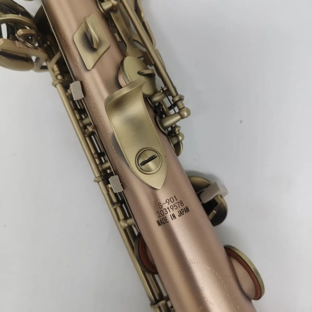 Imported Liuze S-901 straight tube high pitched saxophone phosphor bronze green antique copper material special price treatment