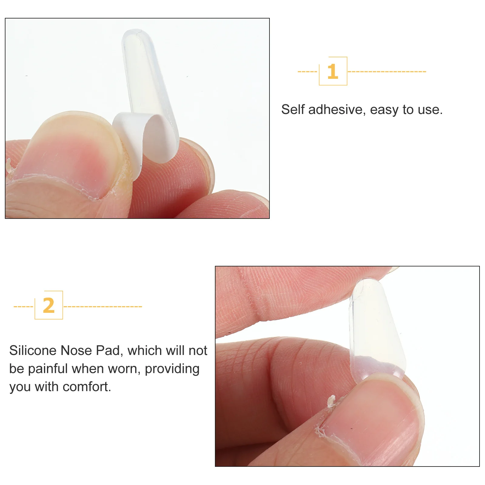 

10Pairs Eyeglass Nose Pads Water Drop Shape High Durability No-Slip Comfortable Support for All Frame Types Replacement Kit