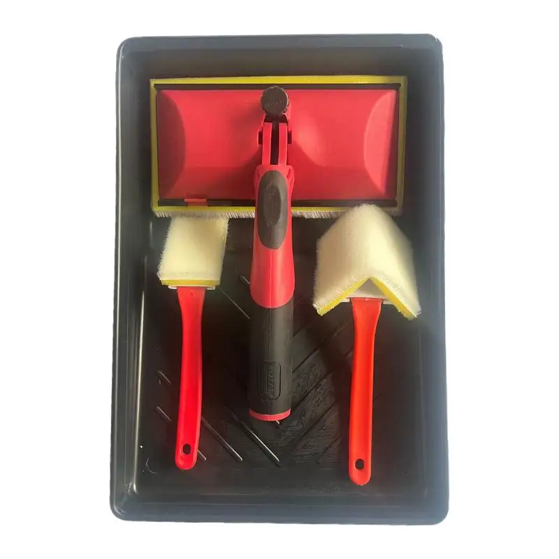 

Edge Painting Tool Comfortable Grip Paint Trimming Tool Paint Pad Applicator Edgers For Painting Walls With Triangle Brush Tray