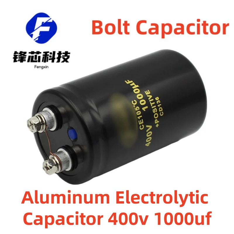 

400v 1000uf 50x80 Aluminum Electrolytic Capacitor Inverter Welder Screw Foot Bolt Capacitor