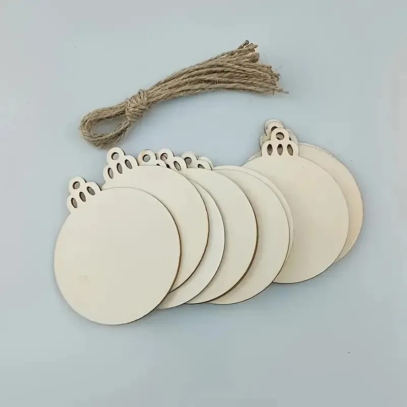 20 قطعة زينة عيد الميلاد لتقوم بها بنفسك زينة خشبية حلي خشبية ديكورات منزلية معلقة ، رأس السنة ، زينة عيد الحب #2