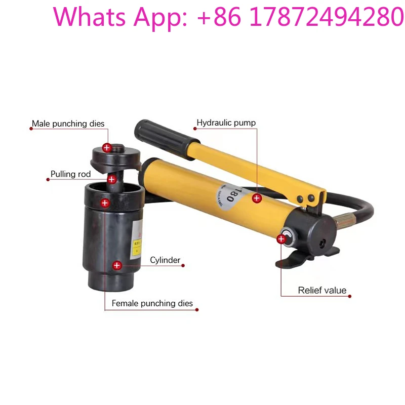 Máquina Perforadora Hidráulica Portátil de Venta Caliente, Herramienta Manual para Abrir Agujeros en Chapa Metálica y Acero, Herramienta de Perforación Económica