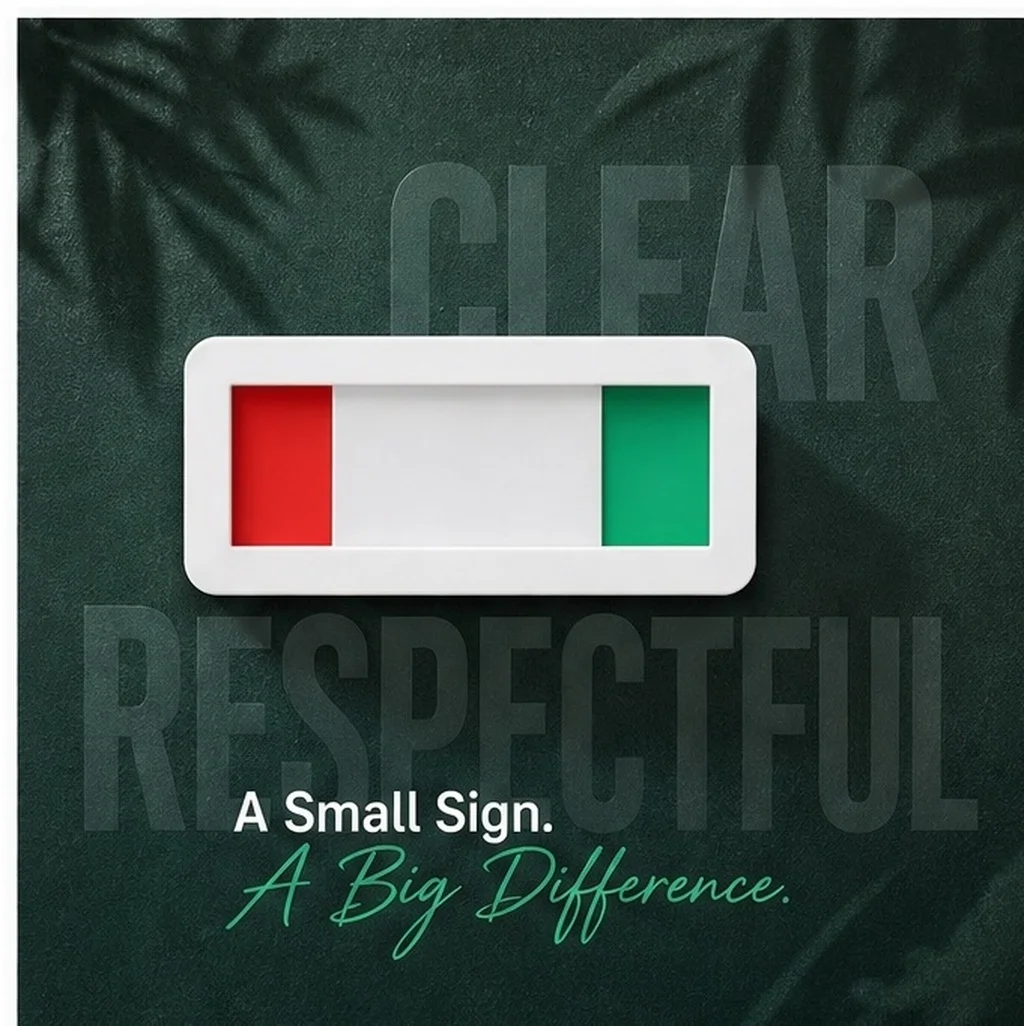 Pmma Material Not Disturb Slide Door Signboard for Toilet Bathroom Vacant Occupied Restroom Privacy Indicator Toilet Signboard