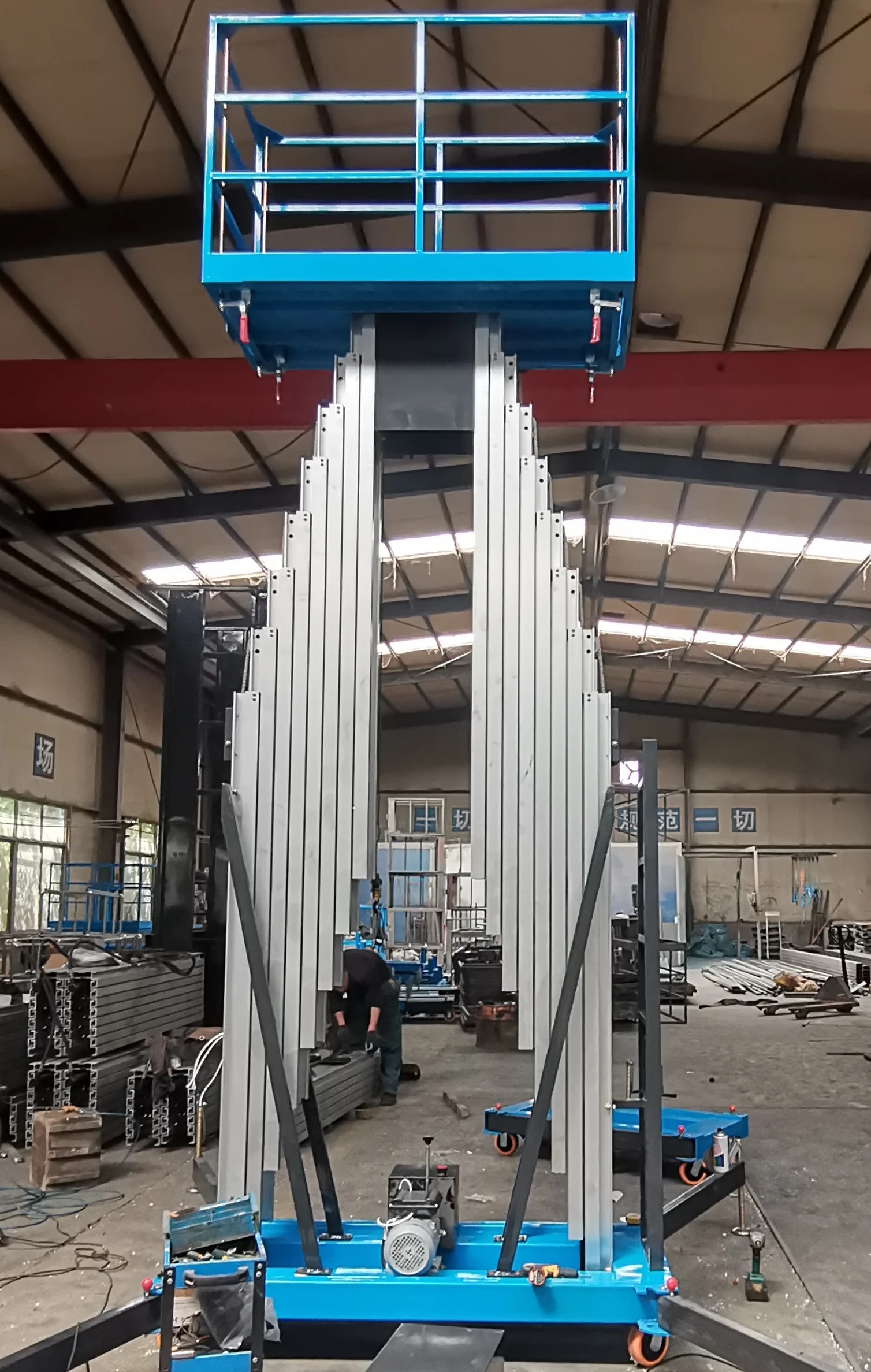 

Customized 4M 6M 8M 10M Lifting Height Adjustable One/Double Mast Aluminum Alloy Work Platform Portable Mobile Electric Lift