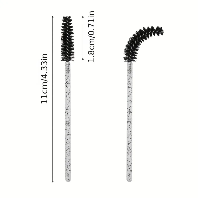 Hot Sale New In 50Pcs Disposable Eyelash Brush Soft Head Crystal Eyebrow Brush Lash Extension Brush Mascara Wand Makeup Tool