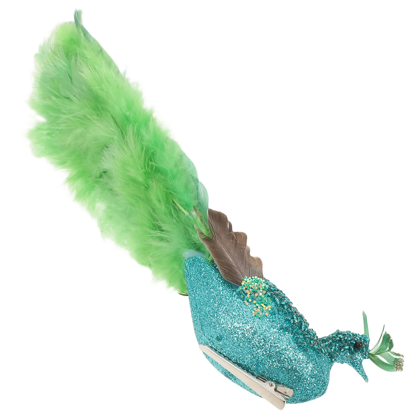 

Peacock Decoration Elegant Simulation Birds for Christmas Tree Small Bird Ornaments Home Festive Display