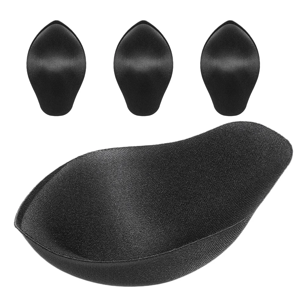 

4Pcs Men Swimwear Padded Bulge Enhancing Underwear 3D Foam Sponge Pads Black Comfortable Swim Shorts Bulge Enhancing Underwear