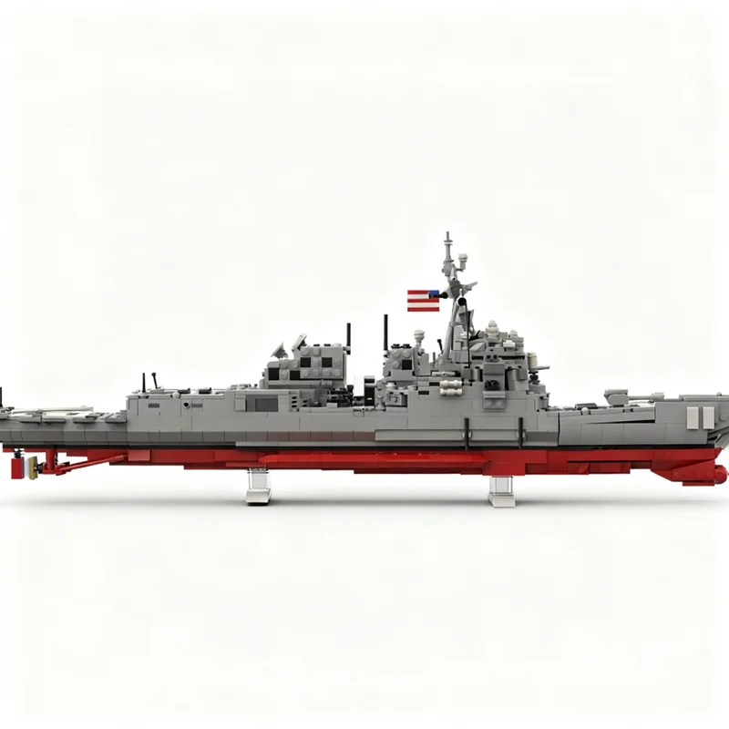

1101PCS MOC Creative Model Ddg 91 Arleigh Burke Flight Iia Rms Building Block Architecture DIY Assembly Display Home Decor Gift
