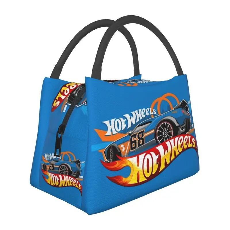 

Hot Wheels Collectors Insulated Lunch Tote Bag for Women Cartoon Sport Car Resuable Thermal Cooler Bento Box Work Travel
