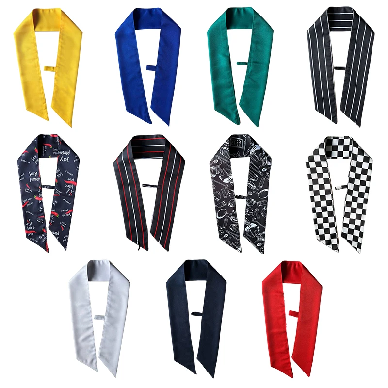 Homens e Mulheres Chef's Sweat Scarf, Chef Loop Neck Tie, Lenço, Cozinha, Restaurante, Hotel, Garçom, Toalha, Loop, 2 pcs