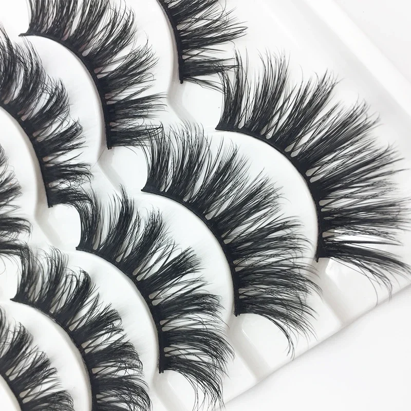 5 คู่ 3d mink ขนตาปลอมธรรมชาติ Long Eye Lashes Wispy แต่งหน้าเครื่องมือขยายเซ็กซี่ mink eyelashes eye lashes cilios