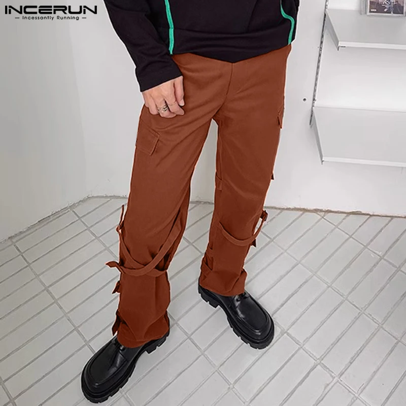 

INCERUN 2024 Korean Style Trousers Fashion New Men Deconstruction Design Pants Casual Streetwear Solid All-match Pantalons S-5XL