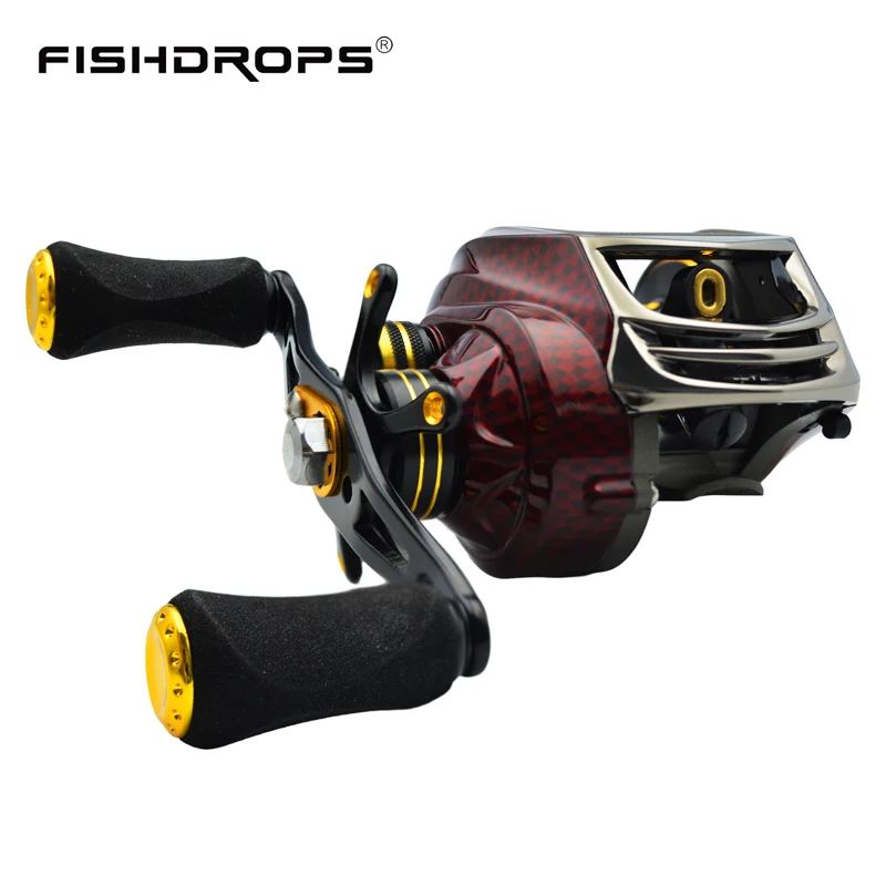 Fishdrops Baitcaster Reels Fishing CNC Aluminum Spool Magnetic Brake System Baitcasting Fishing Reel