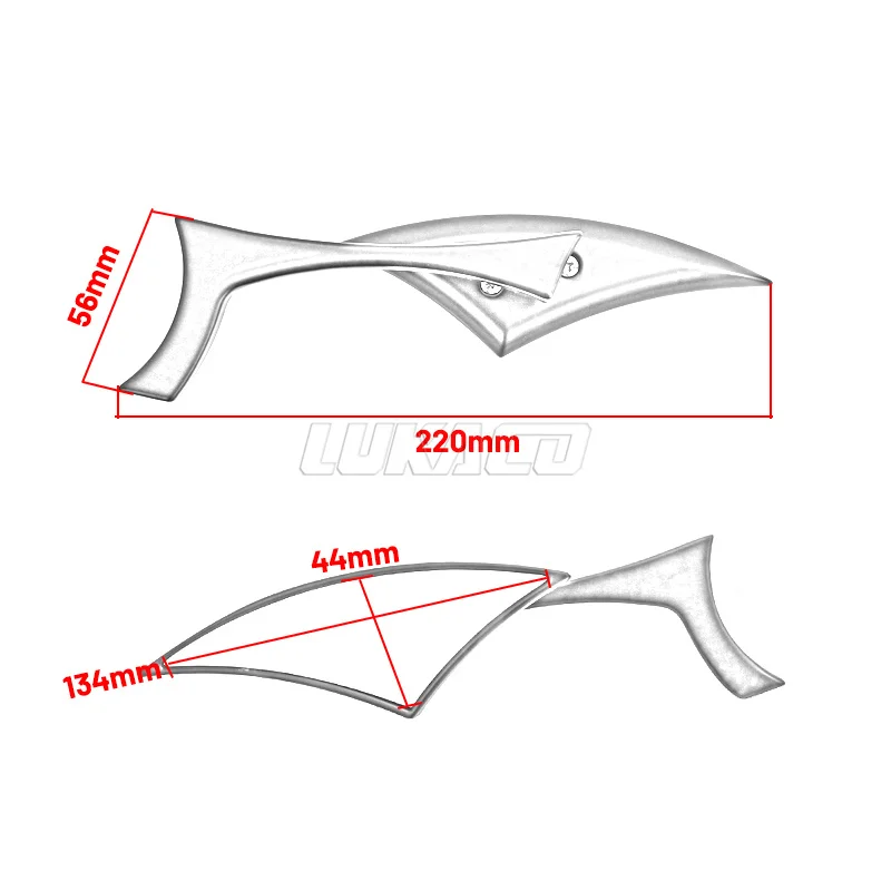 Specchietto retrovisore moto stile lama 8mm 10mm per Harley Dyna Electra Glide Fatboy Iron 883 Road Glide Sportster 883 1200