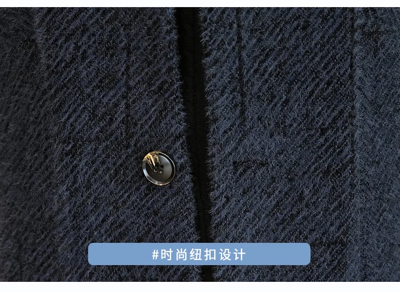 Lässige Herren-Wollmäntel mit Streifenmuster 2026 Winter Business Verdickter Warmer Mittellanger Mantel Oberbekleidung Windbreaker Jacke – Detail 20
