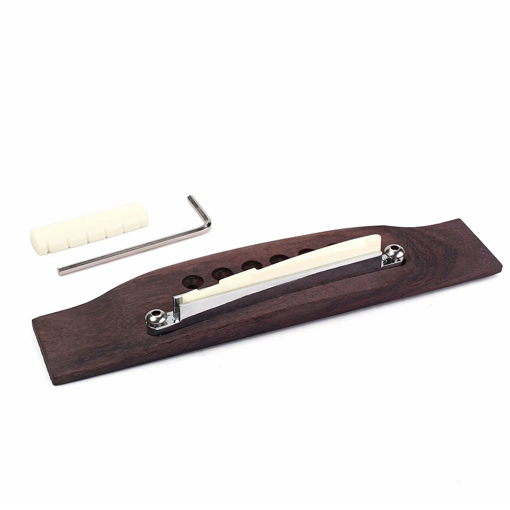 

Adjustable 6 String Rosewood Acoustic Guitar Bridge Parts Innovative Guitar Accessories for Archtop Quality Sound Enhancements