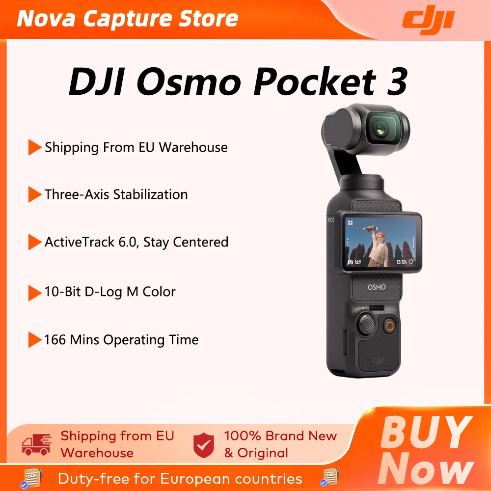 Nouveau DJI Osmo Pocket 3, capteur puissant de 1 pouce, 4K/120fps, écran tactile rotatif de 2 pouces, DJI Pocket 3 neuf