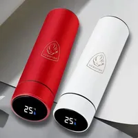 500ml Portable Car Smart Thermos Bottle With Temperature Display Tea Cup Coffee Vacuum Flask For PEUGEOT Car Accessories