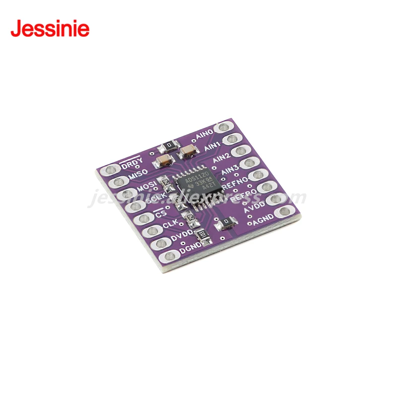 10pcs/1pc ADS1120 16Bit 24Bit 2kSPS 4 Channel Way Low Power ADC Module with SPI Interface
