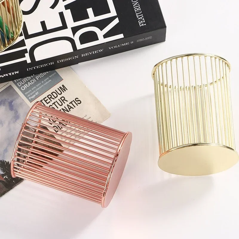 

Pen Pencil Organizer, Metal Gold Rose Gold Box, Office School Storage Case, Desktop Pen Holder, Home Decor Makeup Storage