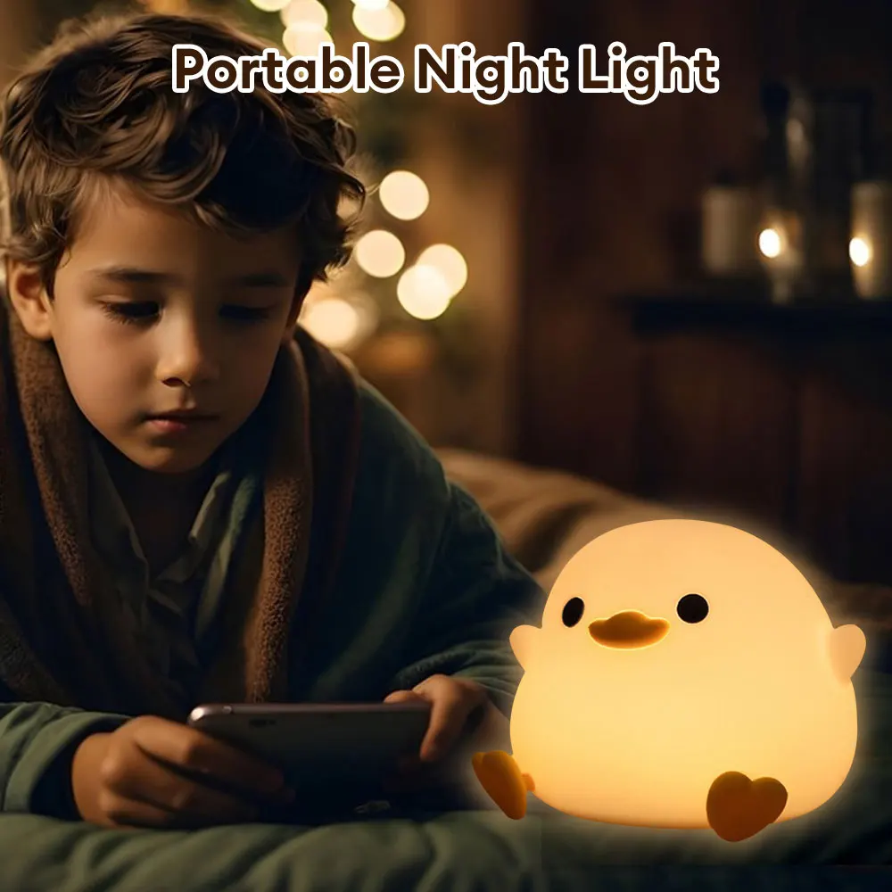 Veilleuse en silicone Capybara de dessin animé mignon, lampe animale aste par USB, veilleuse à capteur tactile, veilleuse de sommeil pour la décoration de la chambre