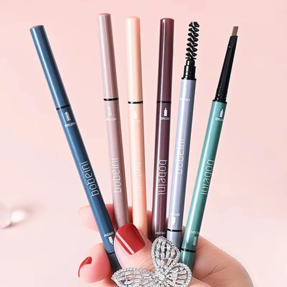 New 6 Colors Eyebrow Pencil Double Head Non-taking Eyebrow Pen Ultra-fine Natural Eye Make Tool