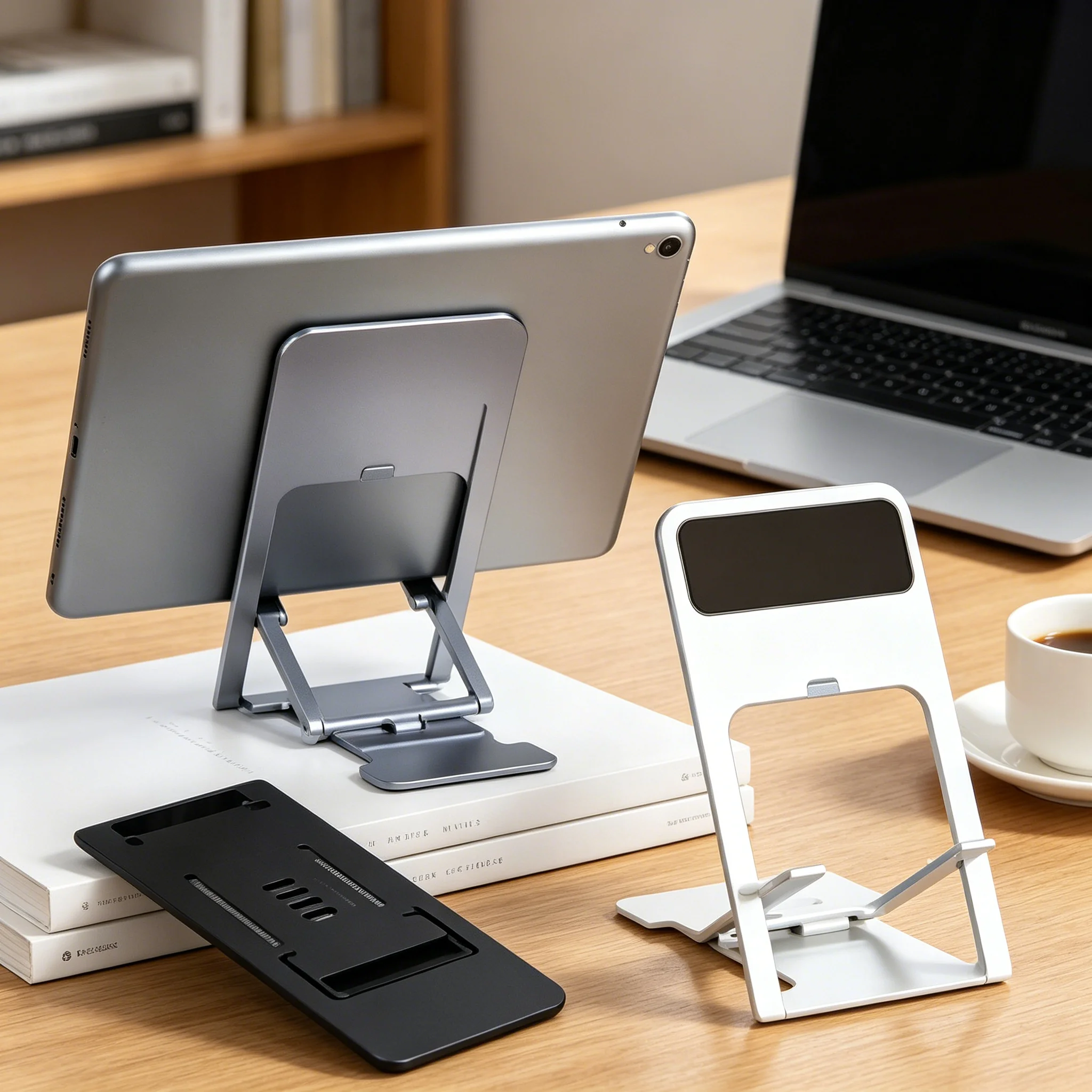 ABS Foldable Phone Holder Adjustable Tablet Cellphone Stand Universal Desk Mount ABS Mobile Phone Holder For iPhone iPad Samsung