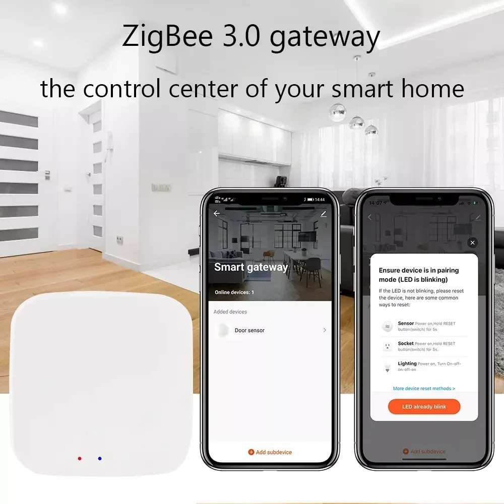 Hub de enlace inalámbrico Tuya Zigbee 3,0, puente utilizado para conectar dispositivos Zigbee, automatización de Control remoto por aplicación Smart Life