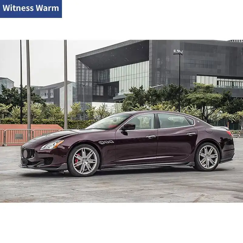 Body Kit Carbon Fiber Side Skirts Extention Body Lip for Maserati Quattroporte 2013 2014 2015 2016 Car Modification
