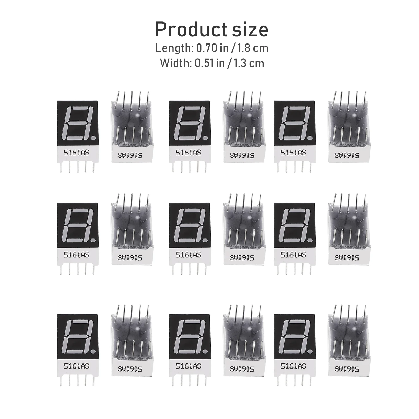 20 Pcs Highlight Digital Tube Segment LED Display Common Anode Screen Module Drive Chip Alloy