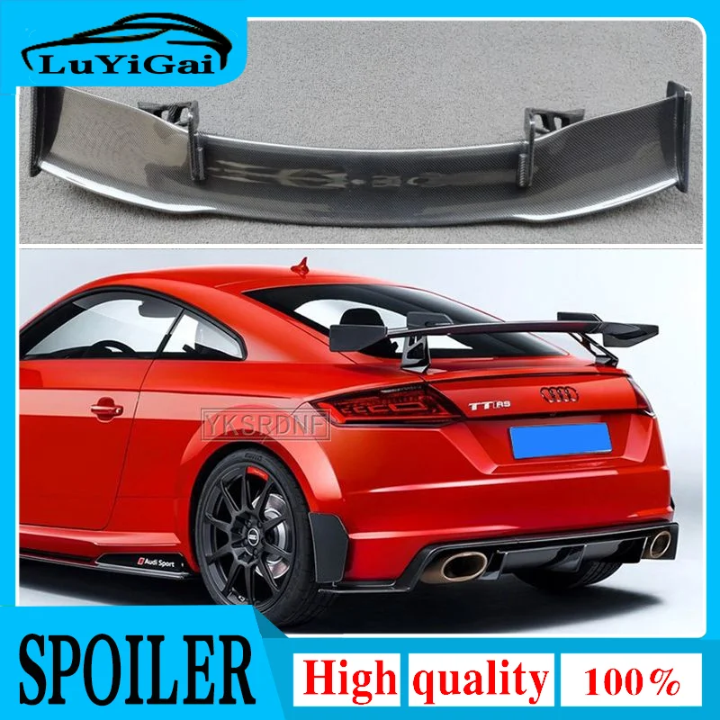 

Rear Genuine Carbon Fiber Trunk Spoiler Deck Wing For Audi New R8/TT/TTS/TTRS/S3/S4/S5/S6/S7/S8 Auto Accessories Car Styling