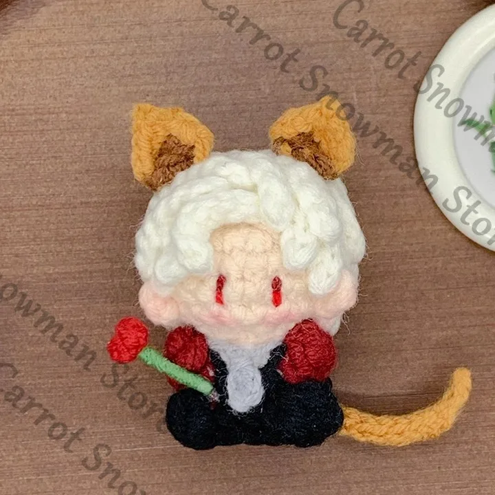 Love and Deepspace Sylus Zayne Rafayel Xavier Anime Pendant Knitting Knit Keychain Maumet Cosplay Keyring Cartoon Gift