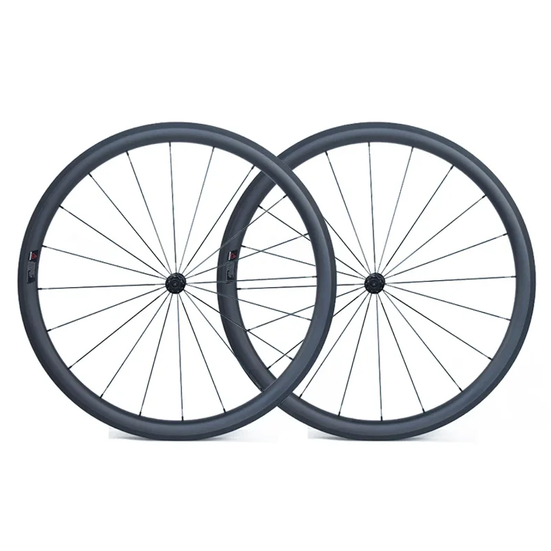 

700c Road Bike Wheels 35/38/45/55mm Depth Rim 25/26mm Width Full Carbon Fiber Wheelest Clincher Tubuless Tubular