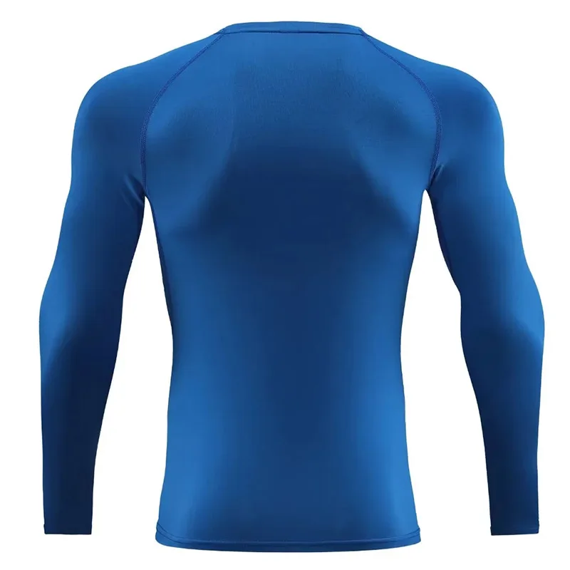 Men Long Sleeve Slim Tops Tees Sportswear Gym Fitness Compression T-shirt Running Football Jersey Outdoor Jogging Tight Quick