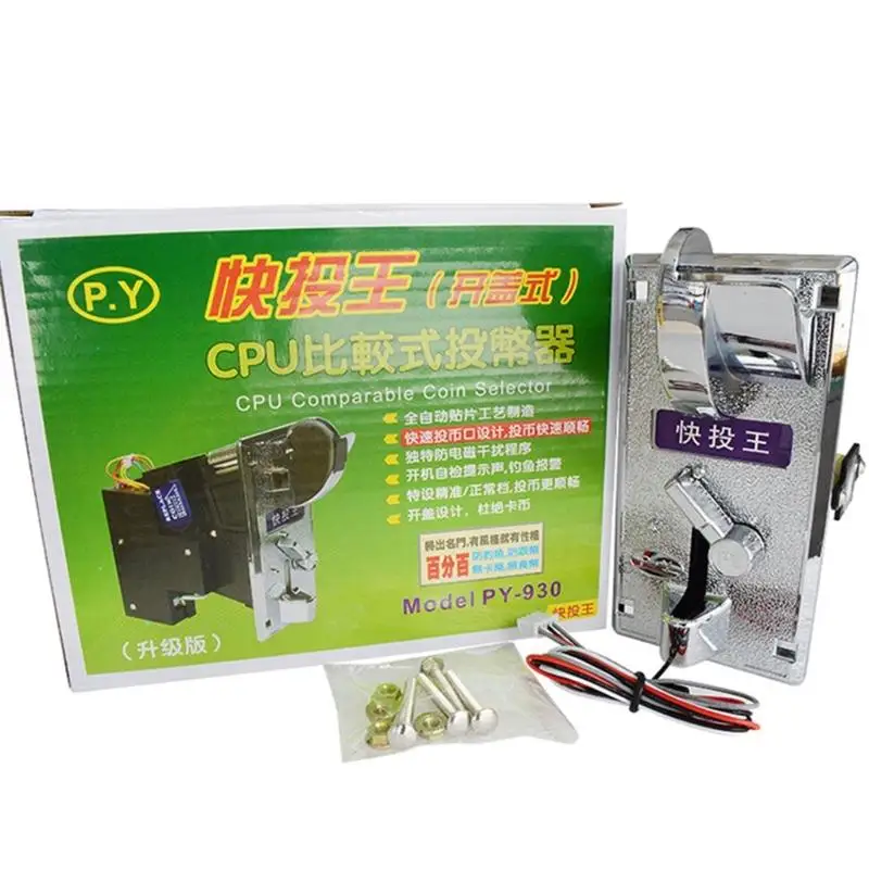 Aceptor moeda moeda velocidade velocidade seletor moedas com fio para seletor moeda eletrônica