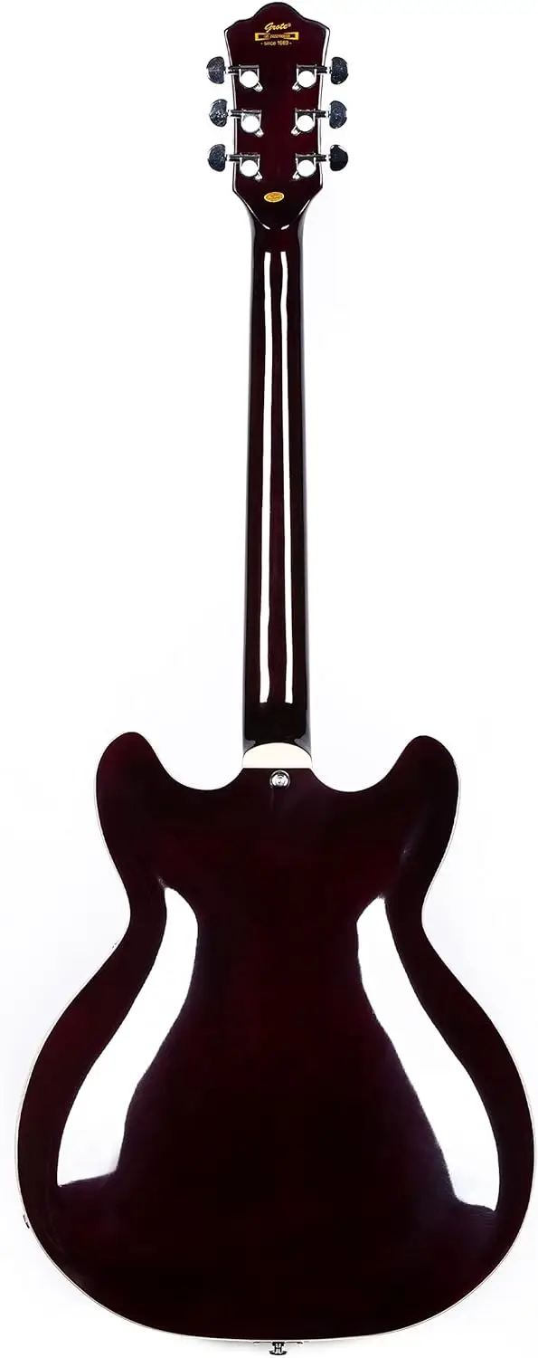 GROTE 335 STYLE JAZZ ELECTRIC GUITAR WITH BIGSBY SEMI-HOLLOW BODY  Trapeze Tailpiece Bridge Guitar Electric