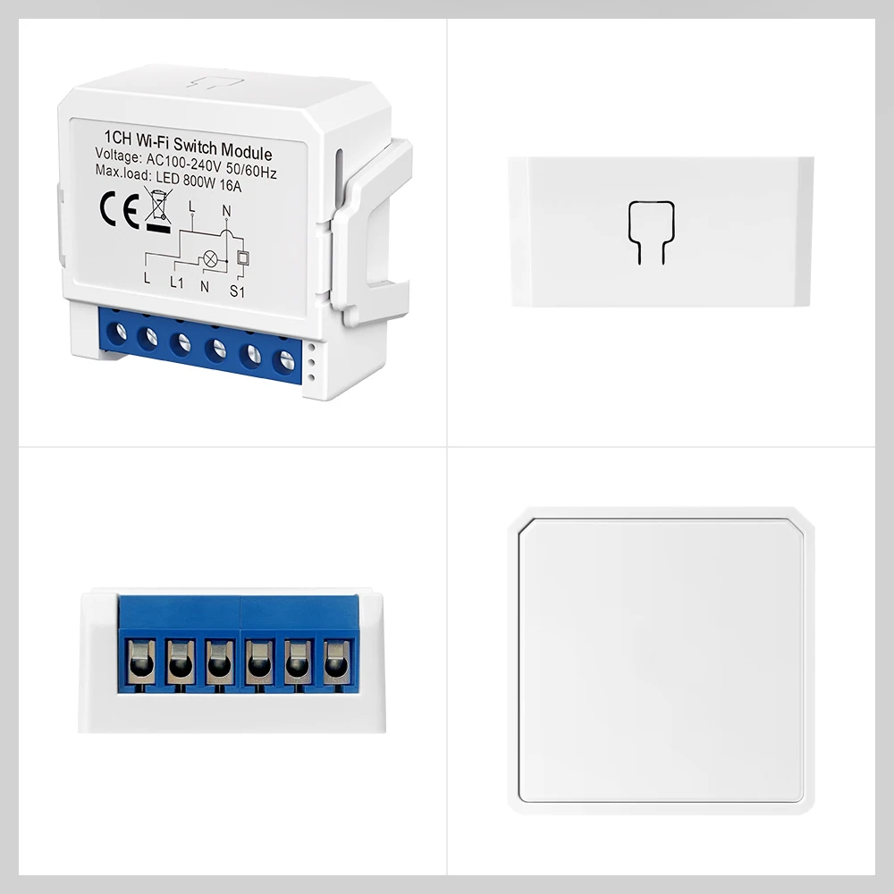 Modulo interruttore WiFi AVATTO Tuya con controllo bidirezionale 1/2/3/4 gang, interruttore Smart Life Smart Home Funziona per Alexa Google home