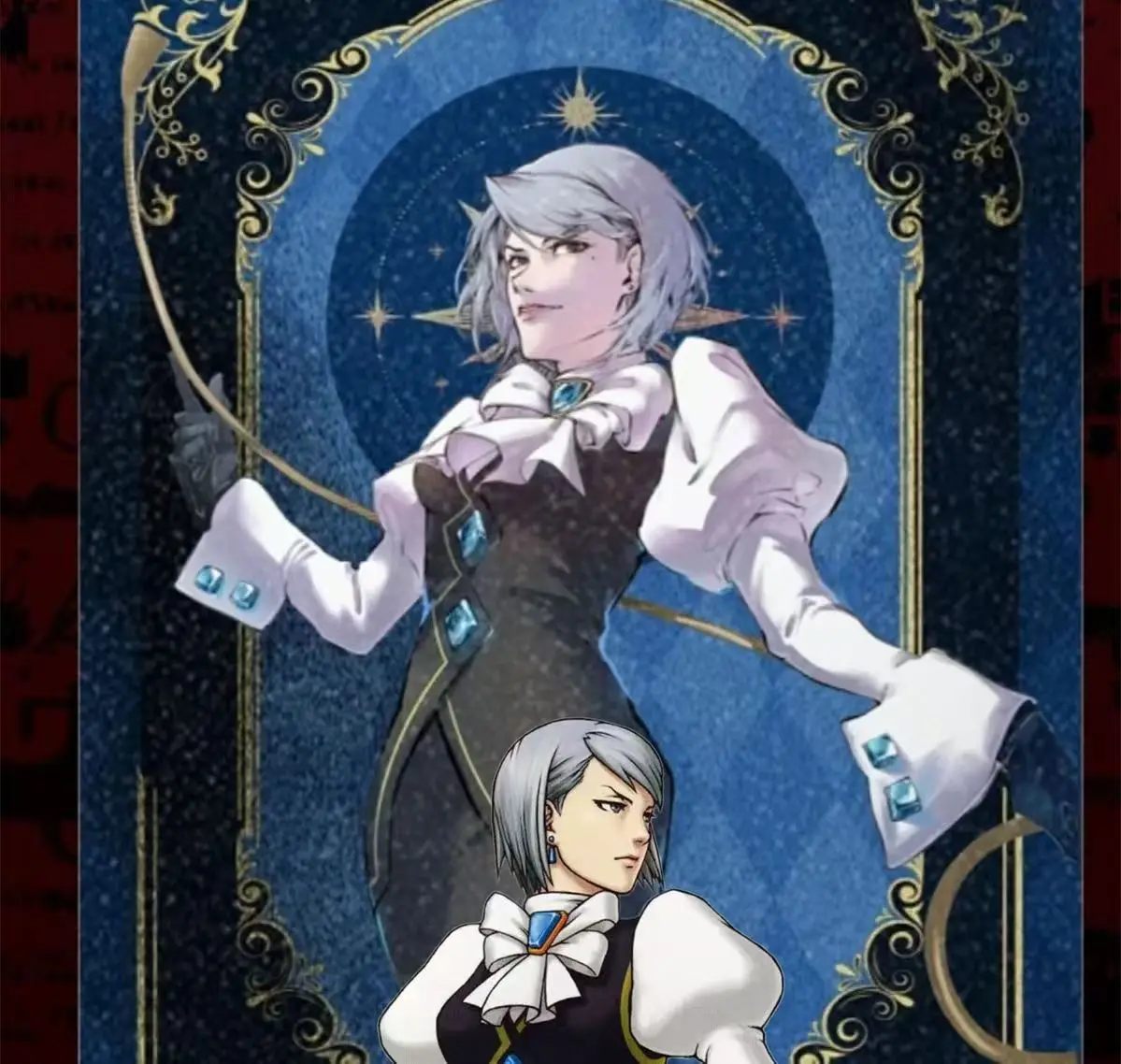 

Ace Attorney Prosecutor Franziska von Karma Full Cosplay Costume Set - Women's Cool Mature Style Outfit for Anime Conventions