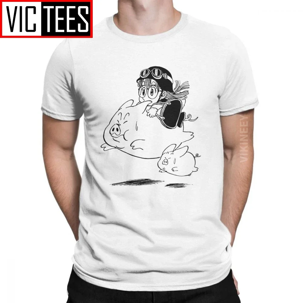 

Arale Pigs Men Tshirt Dr Slump Toriyama Anime Manga 90s Cute Robot 80s Novelty Tshirt 100 Percent Cotton