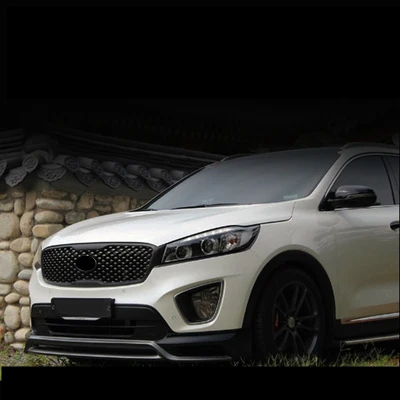 For KIA SORENTO 2015-17 Front bumper down grill radiator grille License plate frame car accessories accesorios para