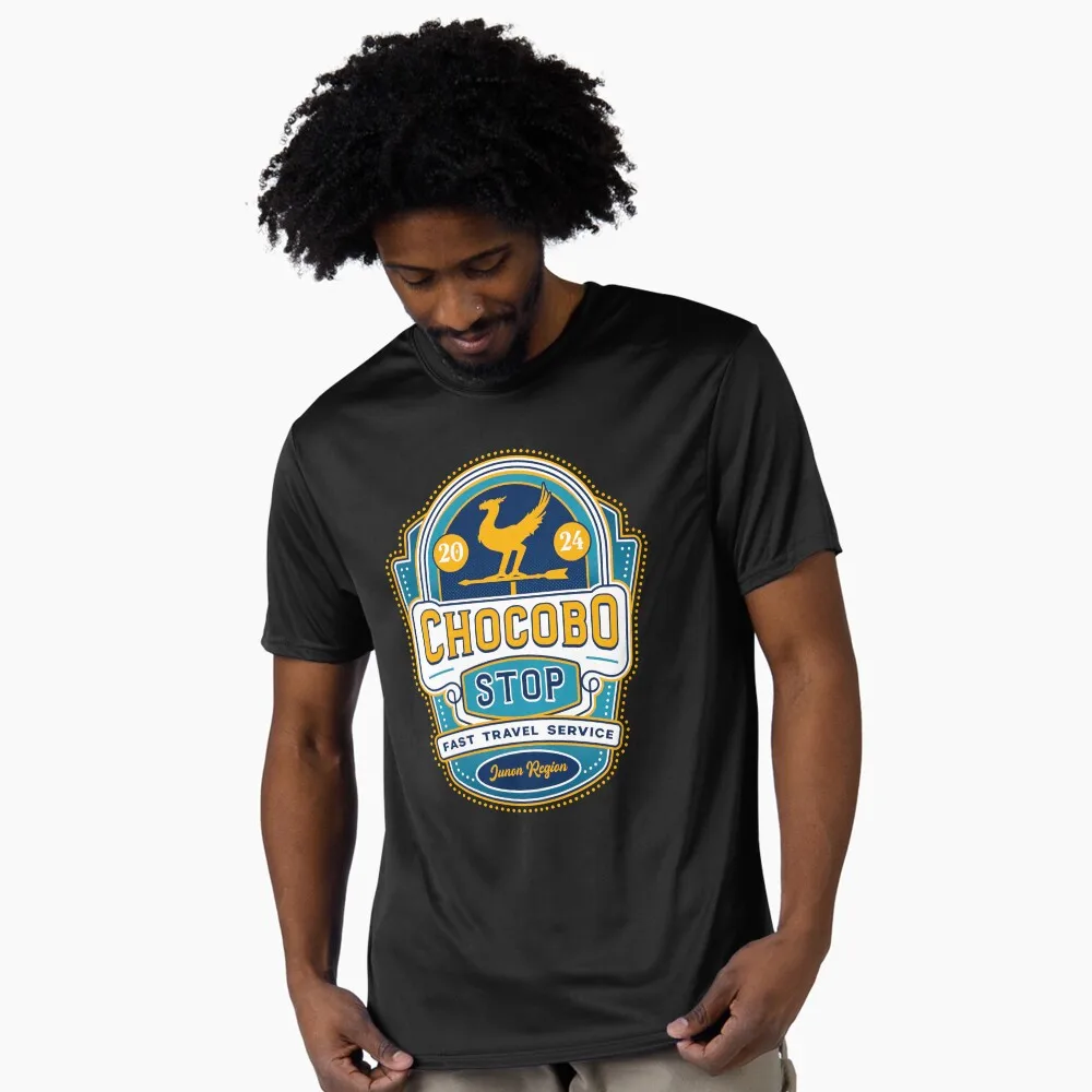 

Final Fantasy Chocobo Fast Travel Gift t shirt 90s Video game graphic tee Y2K Clothes 100% Ccotton Large size Tops S-6XL