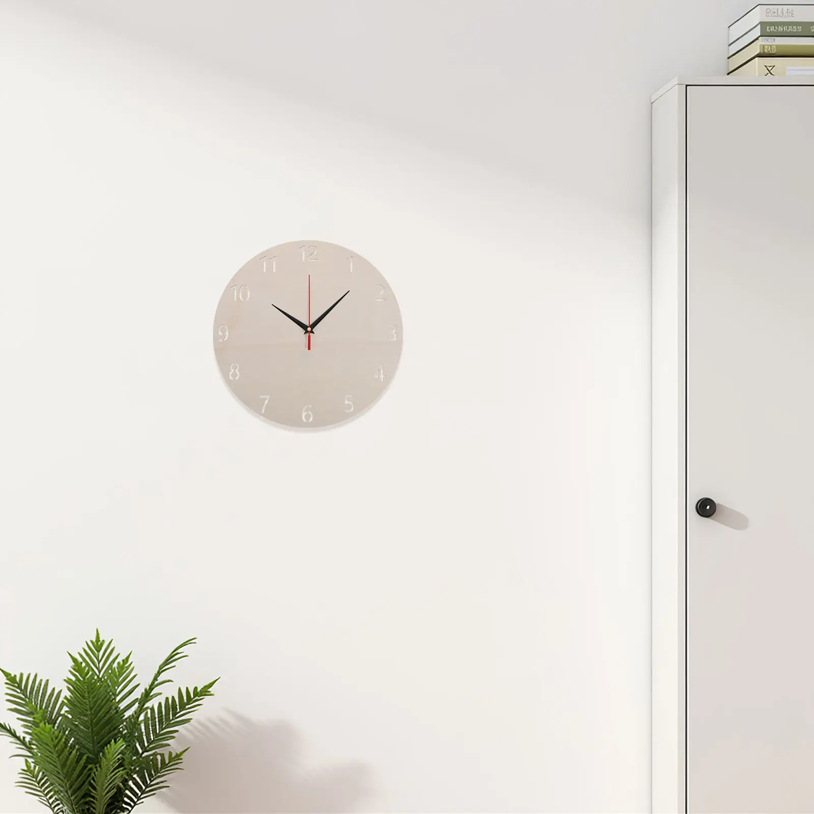 2Set Blank Wooden Clock Face 30Cm 12Inch Round Dial with Arabic Numerals Unfinished Paintable DIY Wall Clock Kit - view 4