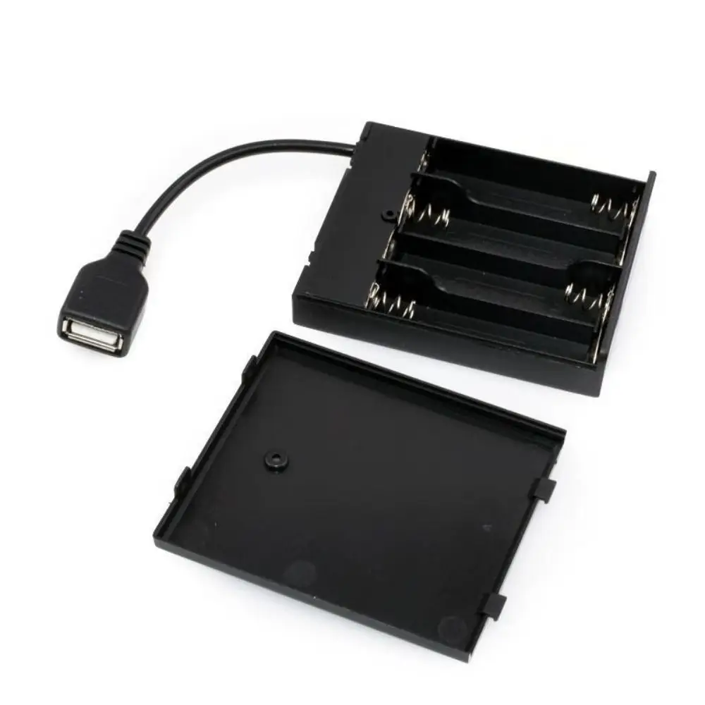 With Cover AA Battery Holder With Switch With USB Power Battery Cover switch AA Battery Box AA Battery Case DIY 2/3/4/6/8 Slot
