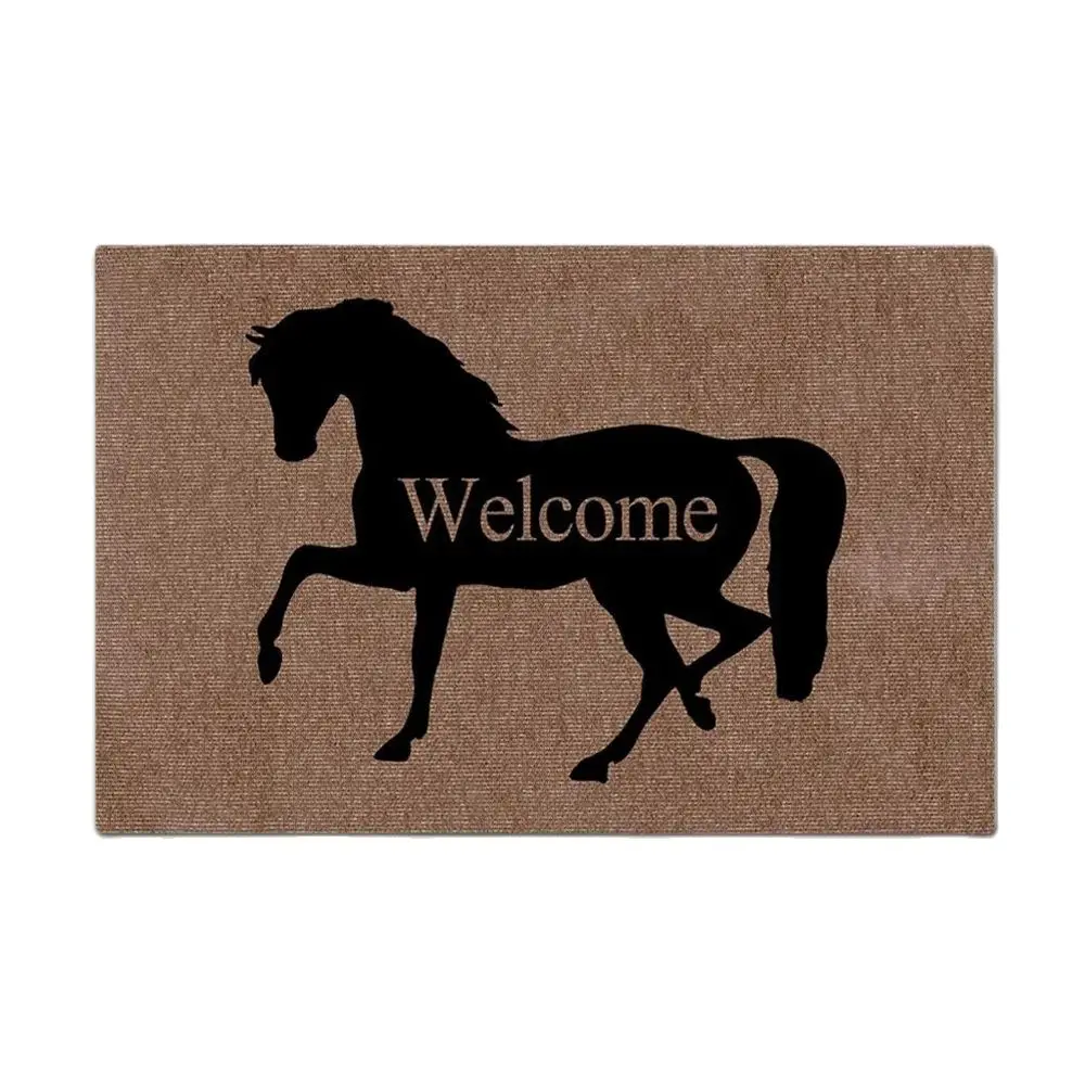 

Sweet Home Doormat Horse Welcome Outdoor Indoor Porch Patio Party Holiday Home Decor Floor Door Mat Rug Rubber